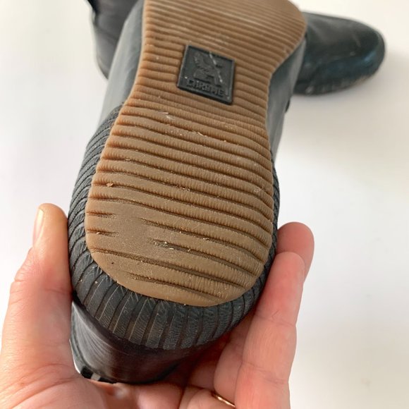 UNISEX LEATHER HIGH TOP WITH RUBBER SOLE - Chrome Bike Sneakers - Picture 7 of 10